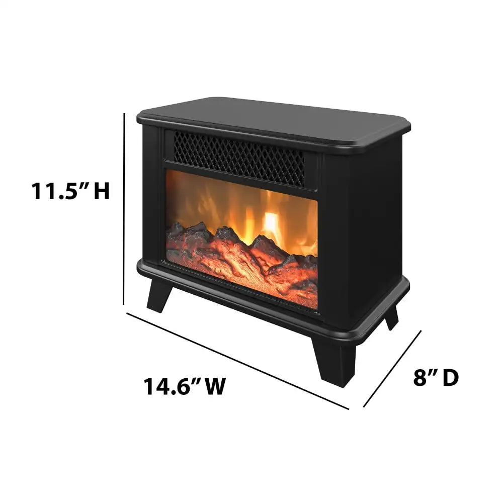 Electric Fireplace Personal Space Heater, Black stove  fire place