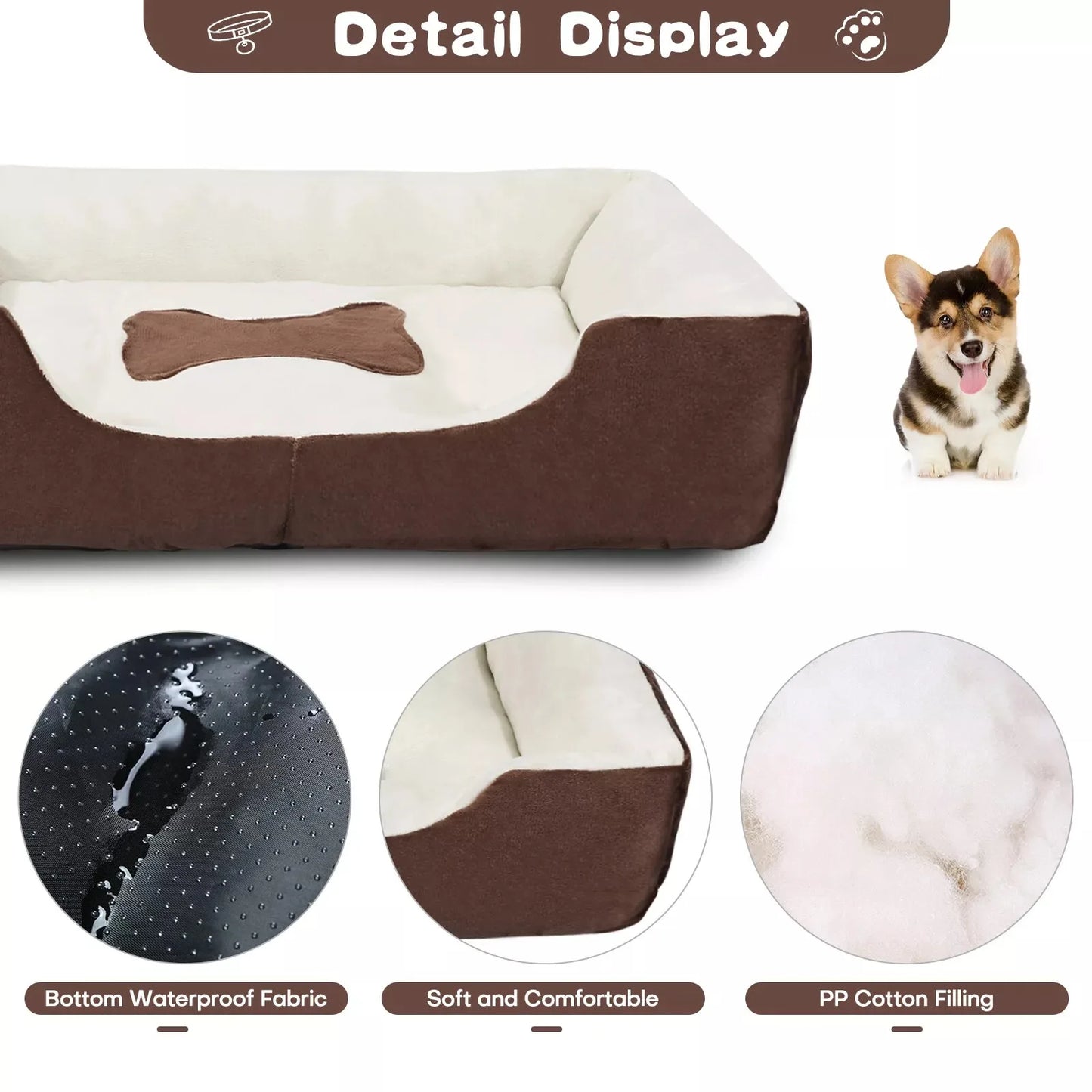 Orthopedic Pet Calming Bed Soft Warm Dog Nest House Small Large Washable Mat dog kennel  pet bed