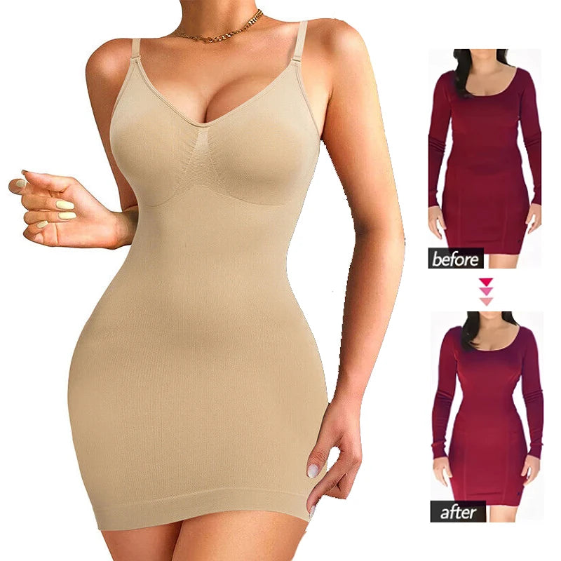 Bodysuit Shapewear Under Dresses for Women Seamless Slimming Waist Trainer Corsets Tummy Control Butt Lifter Full Body Shaper