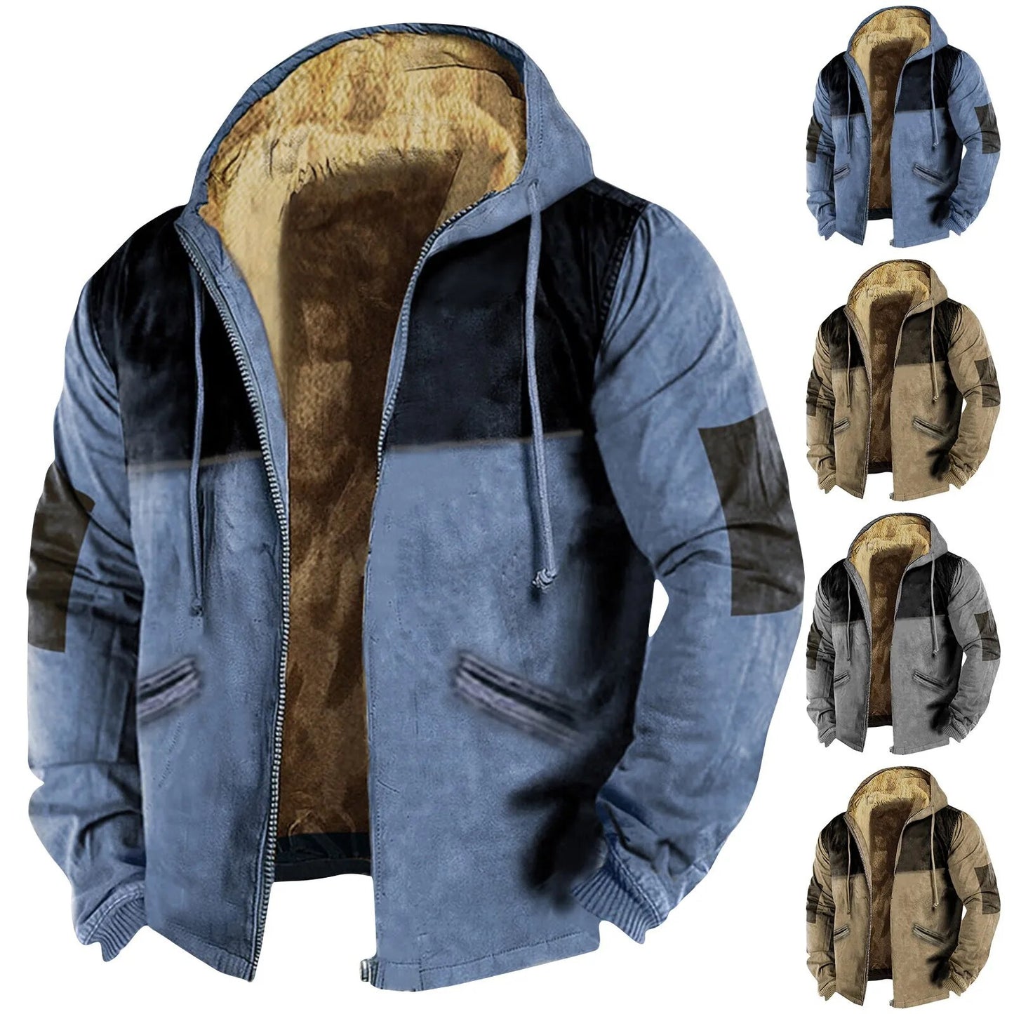 2023 Men's Hooded Cashmere Jacket Autumn And Winter