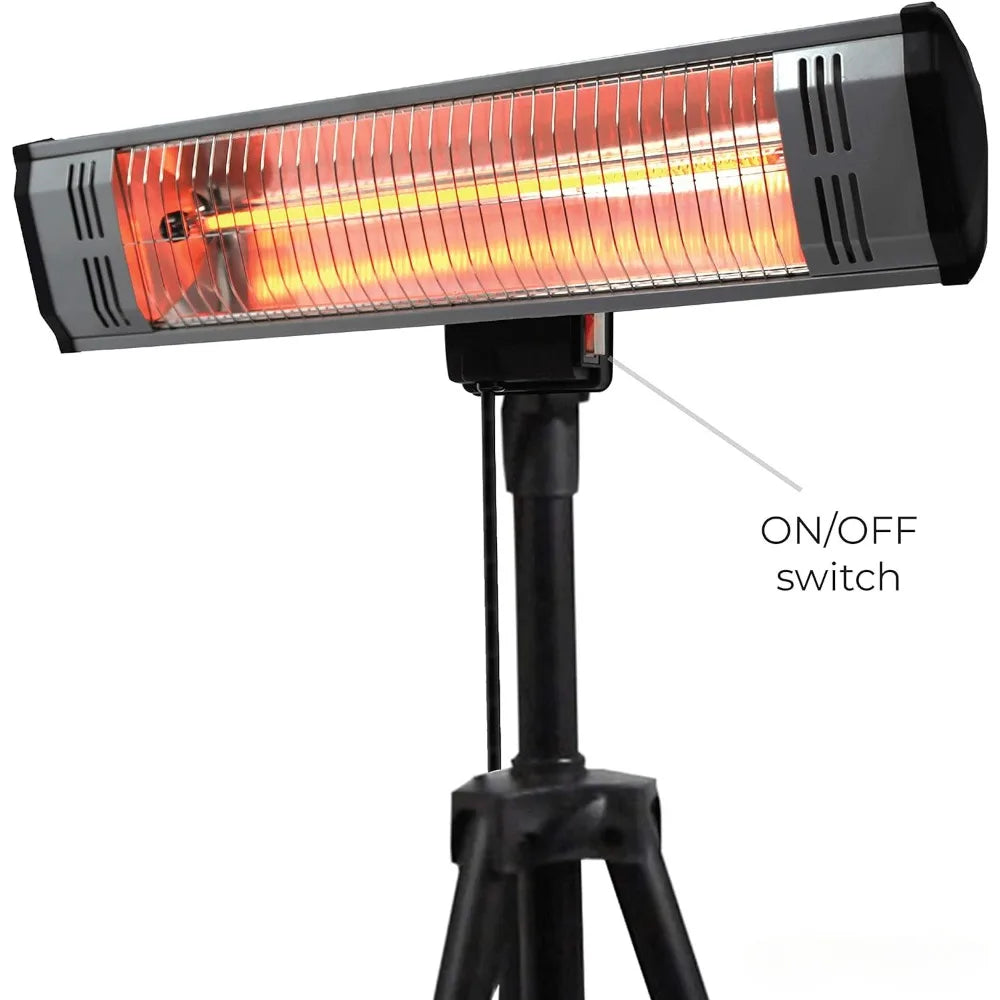 Black Outdoor Heater Free Shipping Outdoor Terrace Heating 7 Ft Cord Infrared Tripod