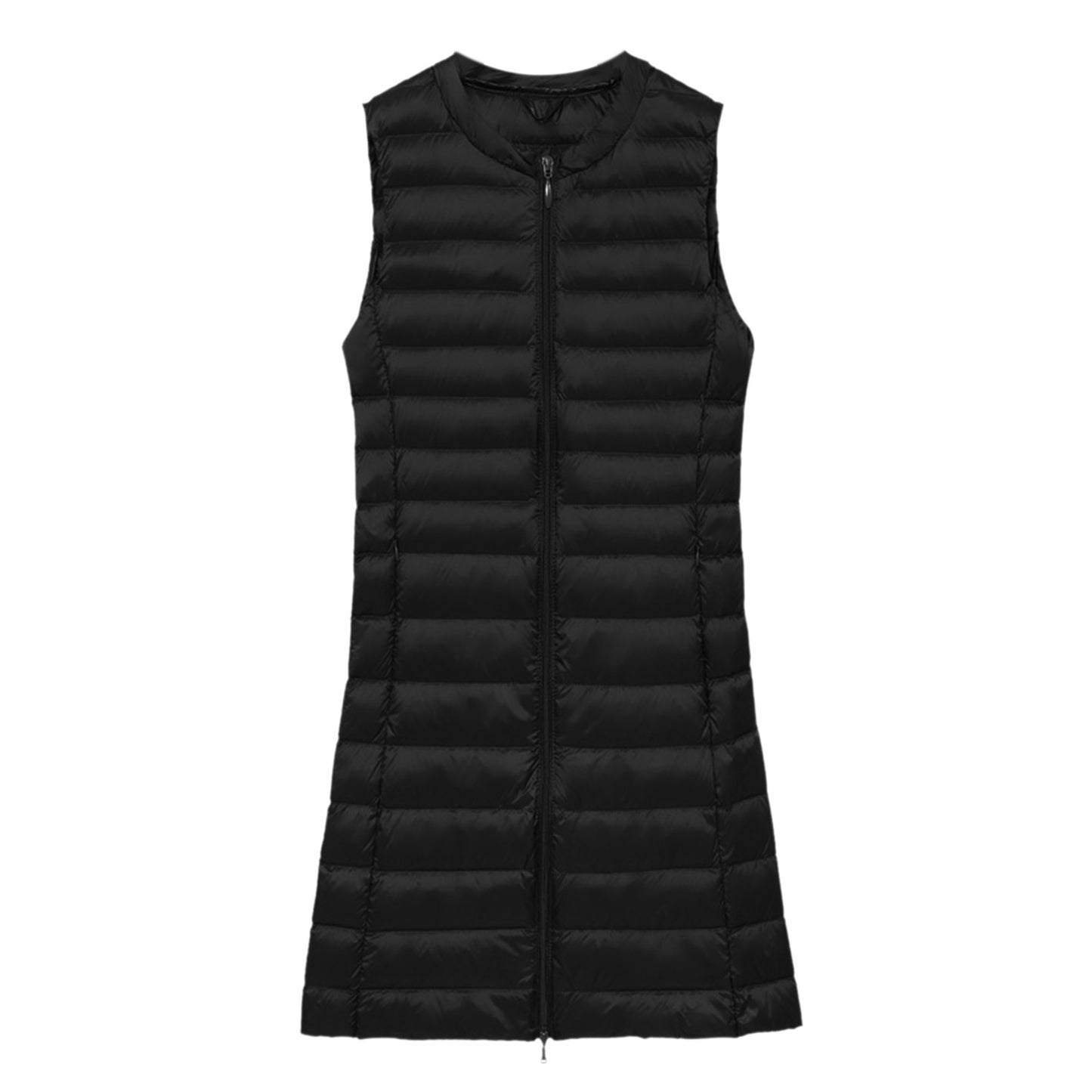 Ultra-light Winter Down Jacket For Women Long Style Down Coats Sleeveless Feather Warm Waistcoat Down Vest Outerwear Coats Woman