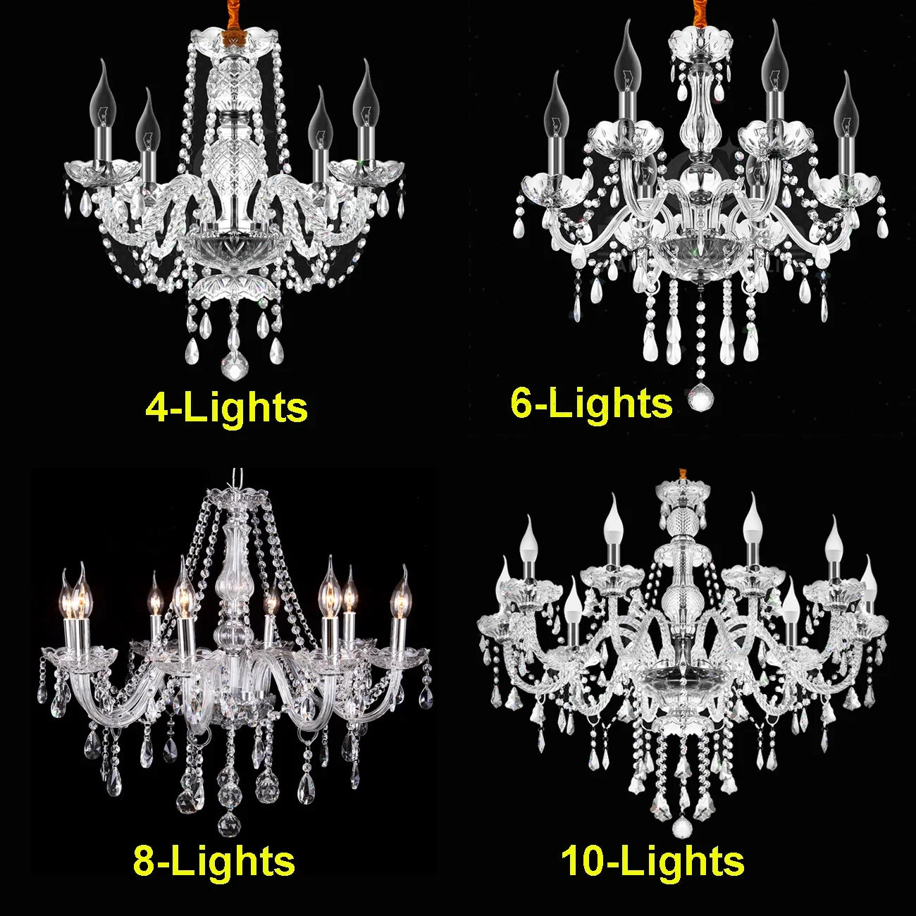 Ridgeyard 4-18 Arms K9 Crystal Chandelier Modern Luxury Boutique Country Style For Hallway Living/Dining Room Bedroom Home Light