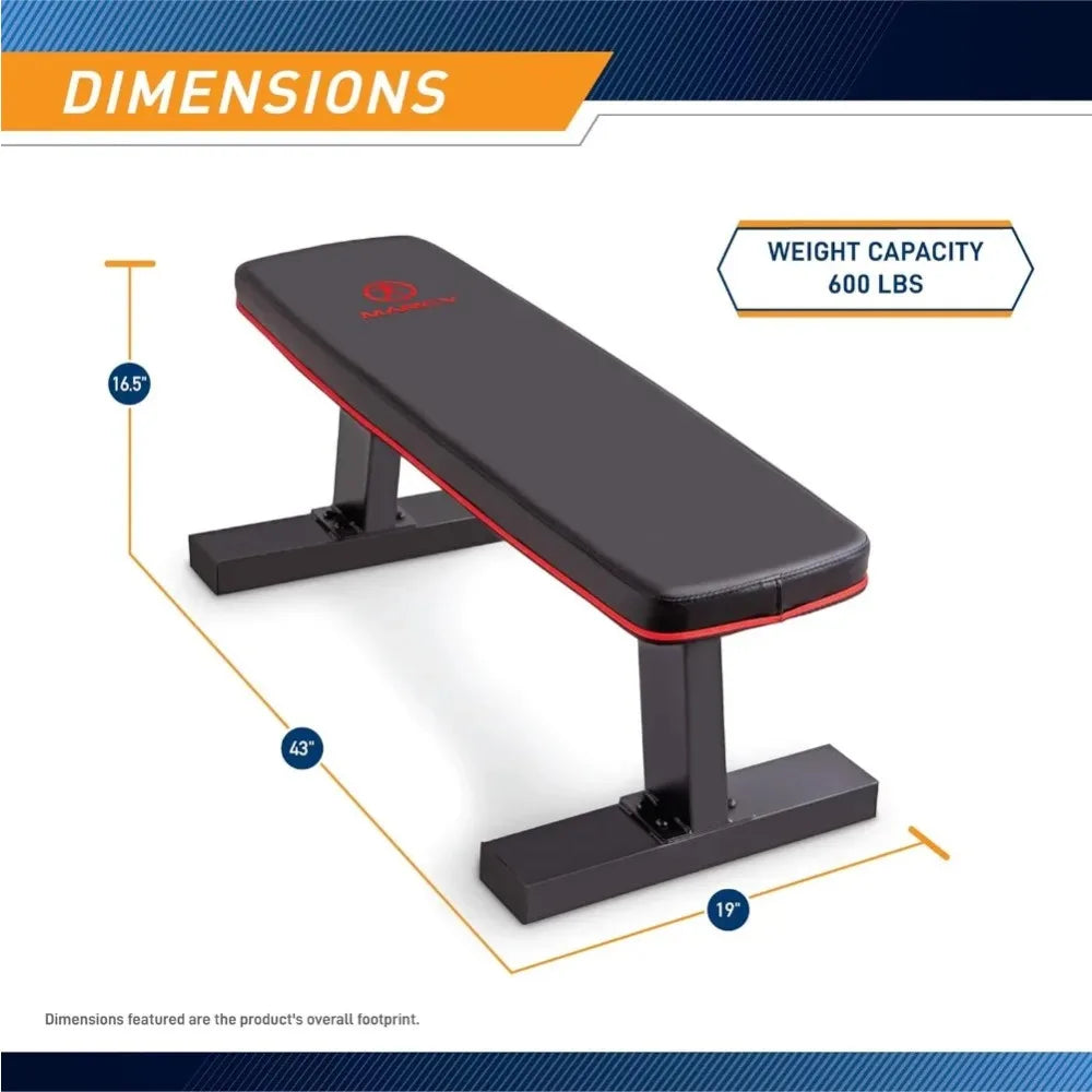 Deluxe Versatile Flat Bench Workout Utility Bench