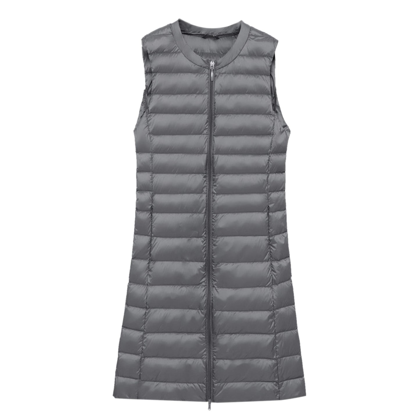 Ultra-light Winter Down Jacket For Women Long Style Down Coats Sleeveless Feather Warm Waistcoat Down Vest Outerwear Coats Woman