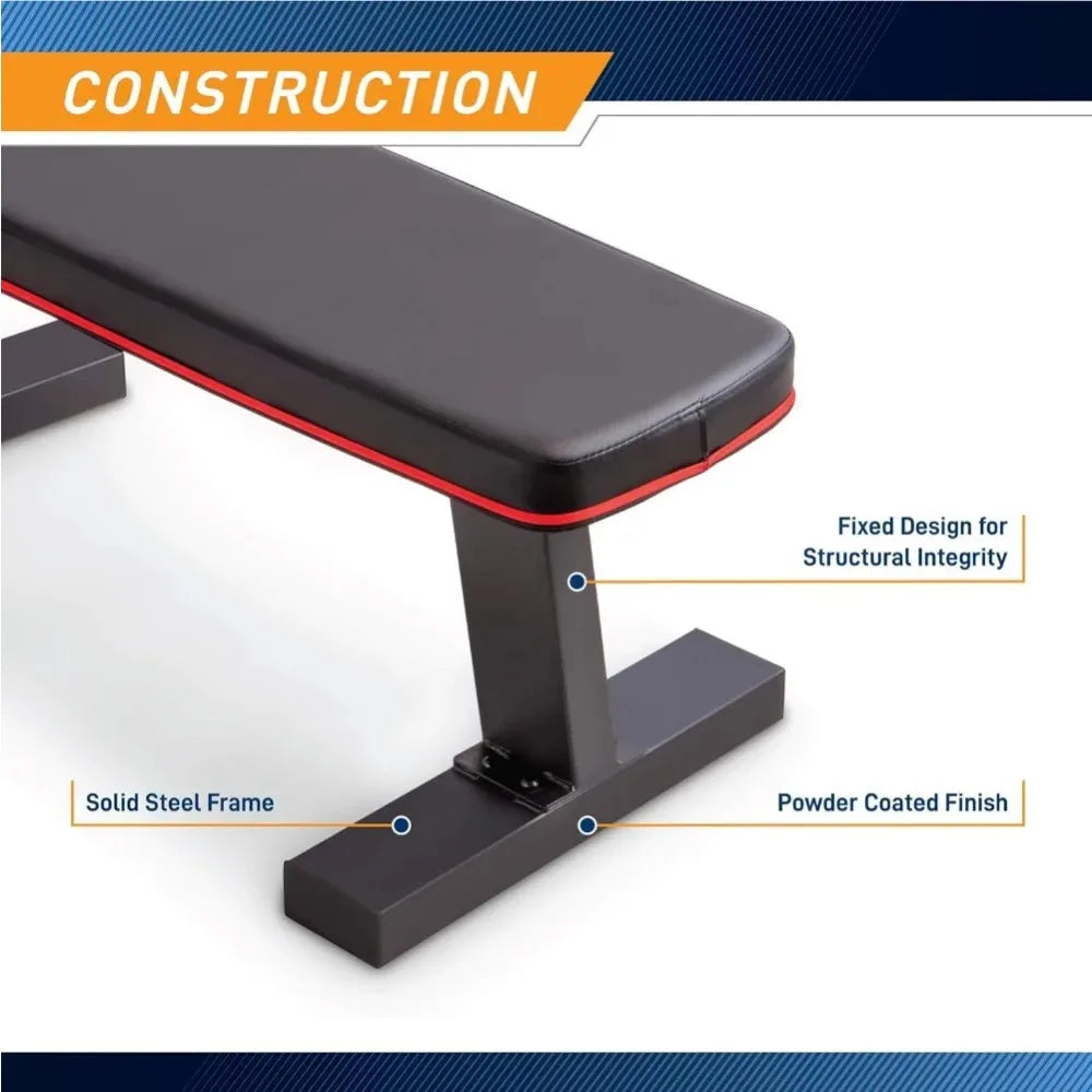 Deluxe Versatile Flat Bench Workout Utility Bench