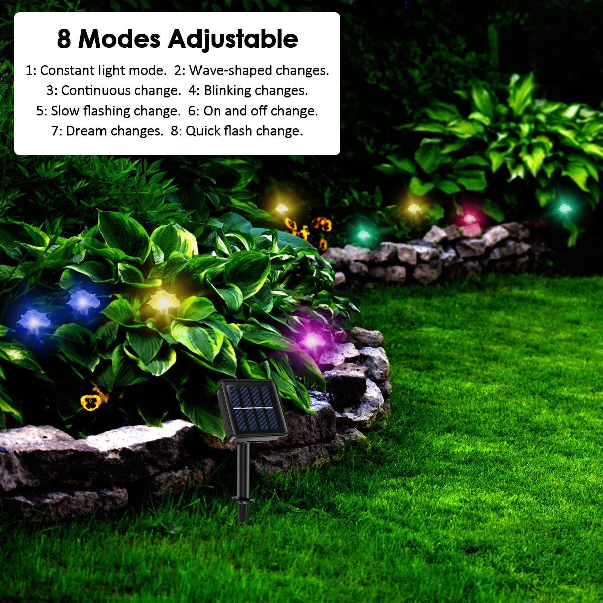 100LED Solar Rose Lights Outdoor - justforyoushopping23