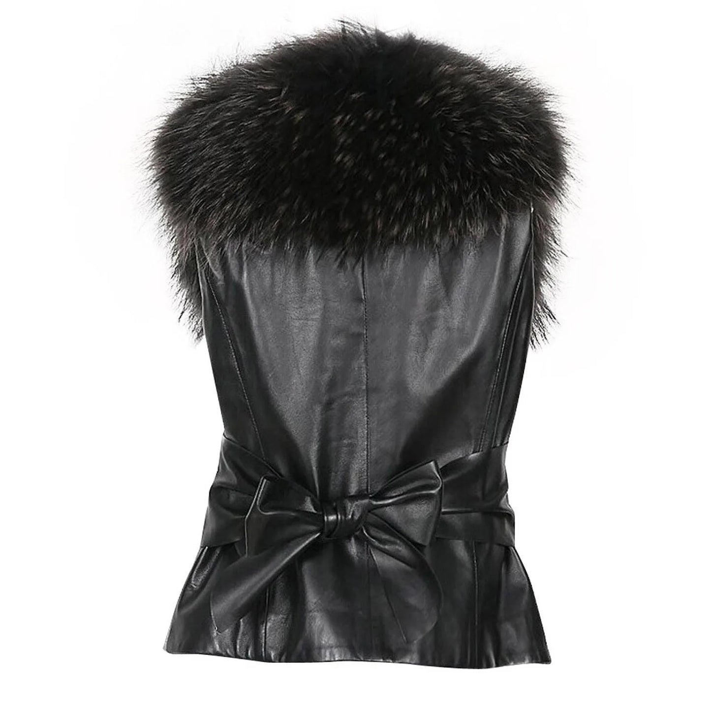 Women's Fur Coat Vest Autumn Winter Warm Jacket Coat Gilet Ladies Sleeveless Waistcoat Outwear