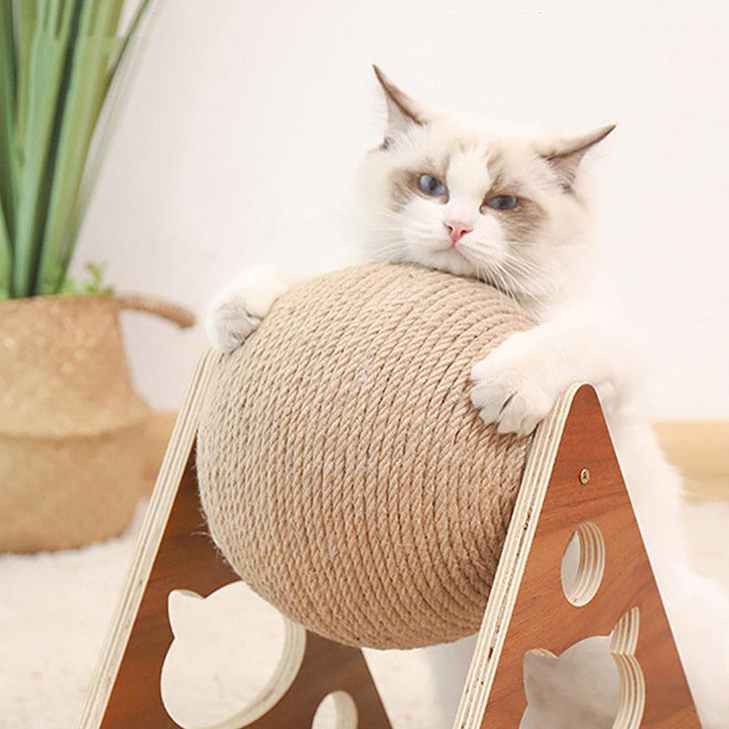 Cat Toy Interactive Cat Scratcher Board Kitten Sisal Rope Ball - justforyoushopping23