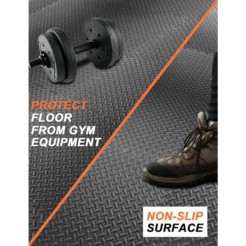 Tiles Gym Flooring Exercise Mat for Floor Workout Foam Floor Tiles for Home Gym Equipment Garage