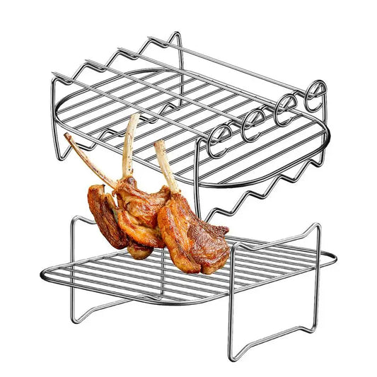 Barbecue Grill Grates Cooking Stainless Steel Double Layer Expander Rack For Hiking Outdoor Travel