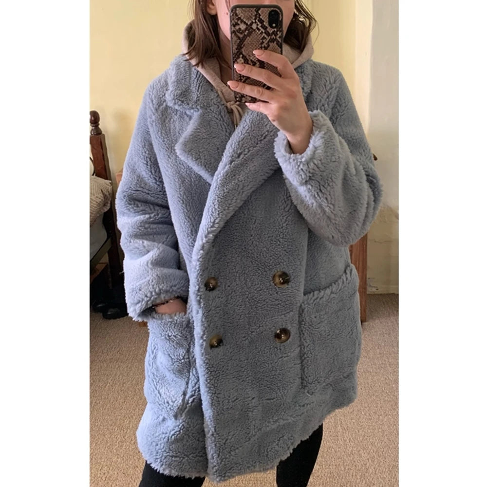 High Quality Australian Women's Wool Coats Thick Warm Elegant