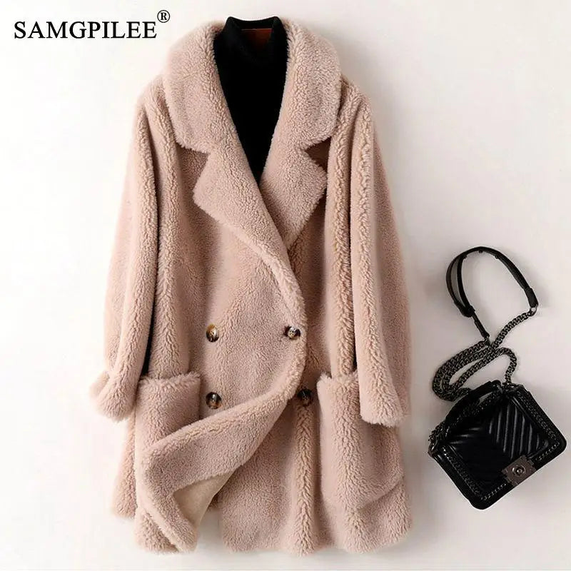 High Quality Australian Women's Wool Coats Thick Warm Elegant