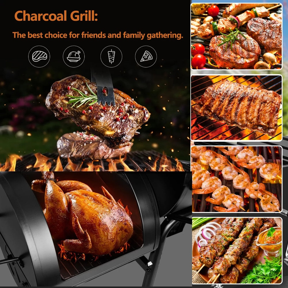 Outdoor BBQ Grill Charcoal - justforyoushopping23