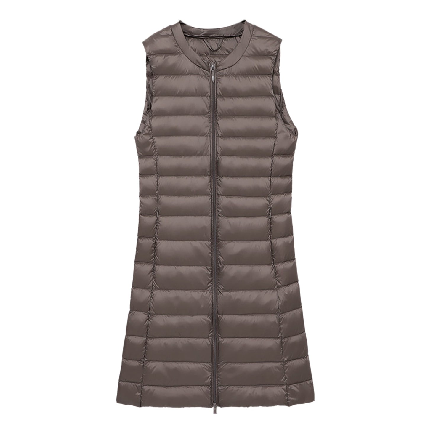 Ultra-light Winter Down Jacket For Women Long Style Down Coats Sleeveless Feather Warm Waistcoat Down Vest Outerwear Coats Woman