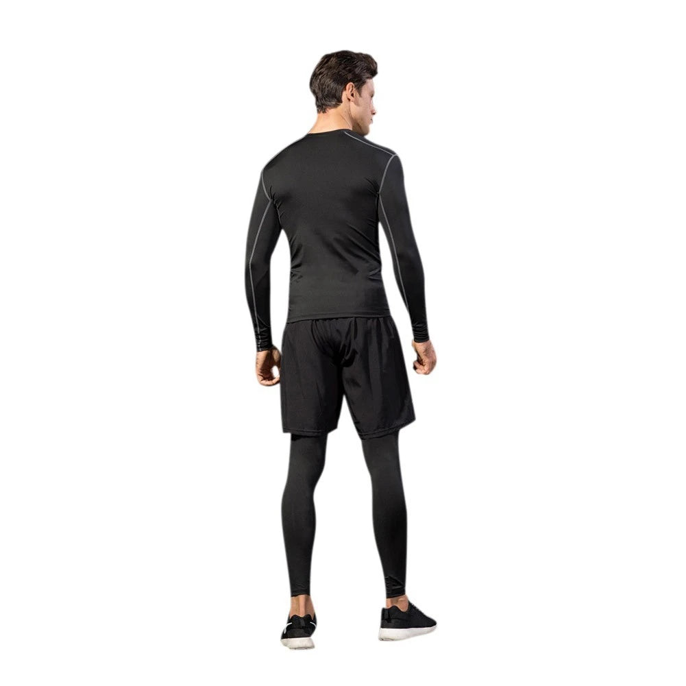 Compression Men's 2 in 1 Leggings Jogging Pants