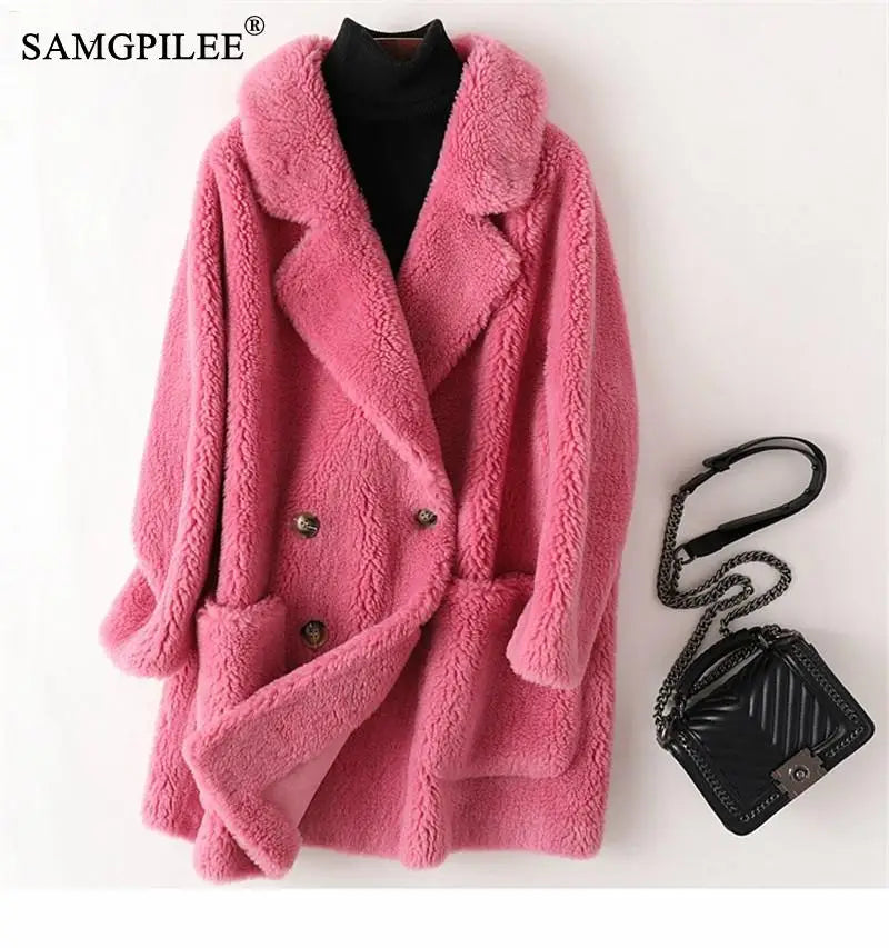 High Quality Australian Women's Wool Coats Thick Warm Elegant