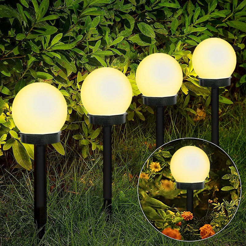 2/4/8pcs Led Solar Garden Light Solar Lamp Outdoor Waterproof Lawn Light