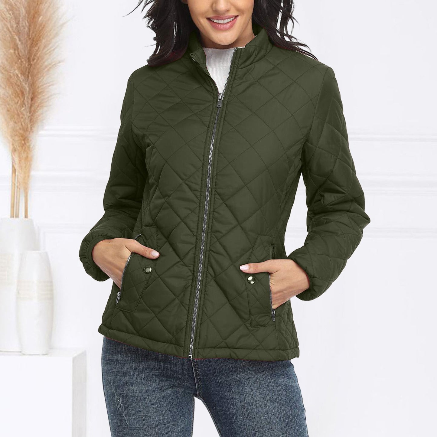 Winter Lightweight Down Cotton Jacket Women Padded Coat