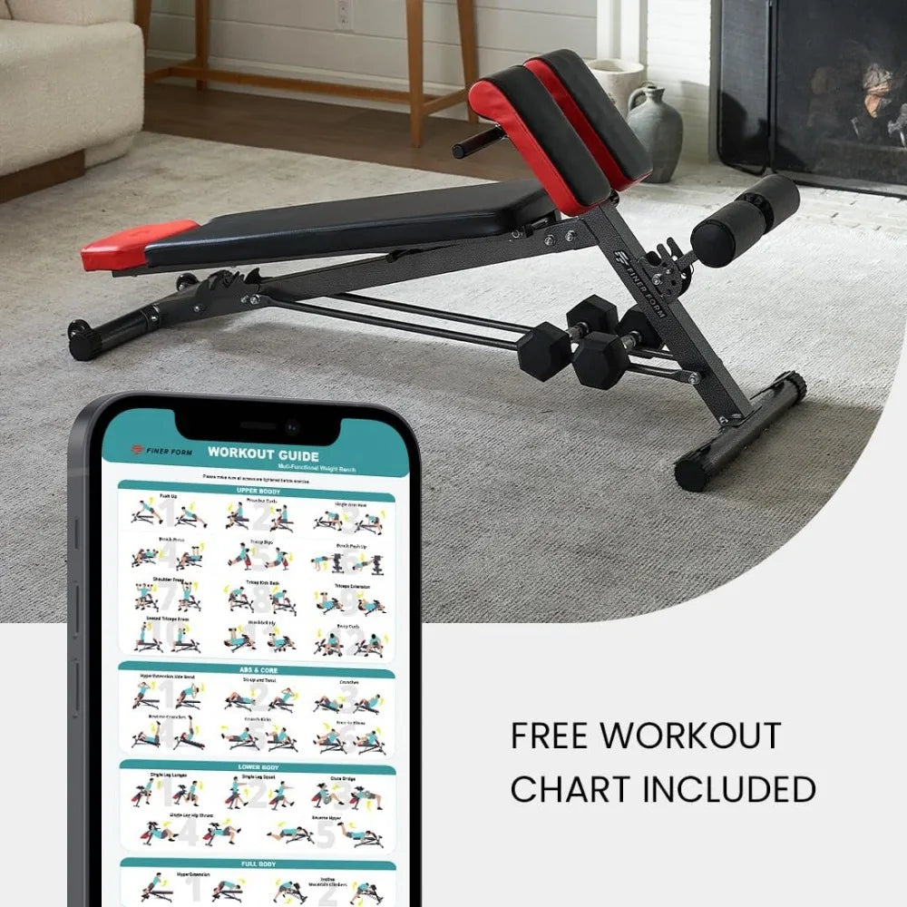 Multi-Functional Gym Bench for Full All-in-One Body Workout