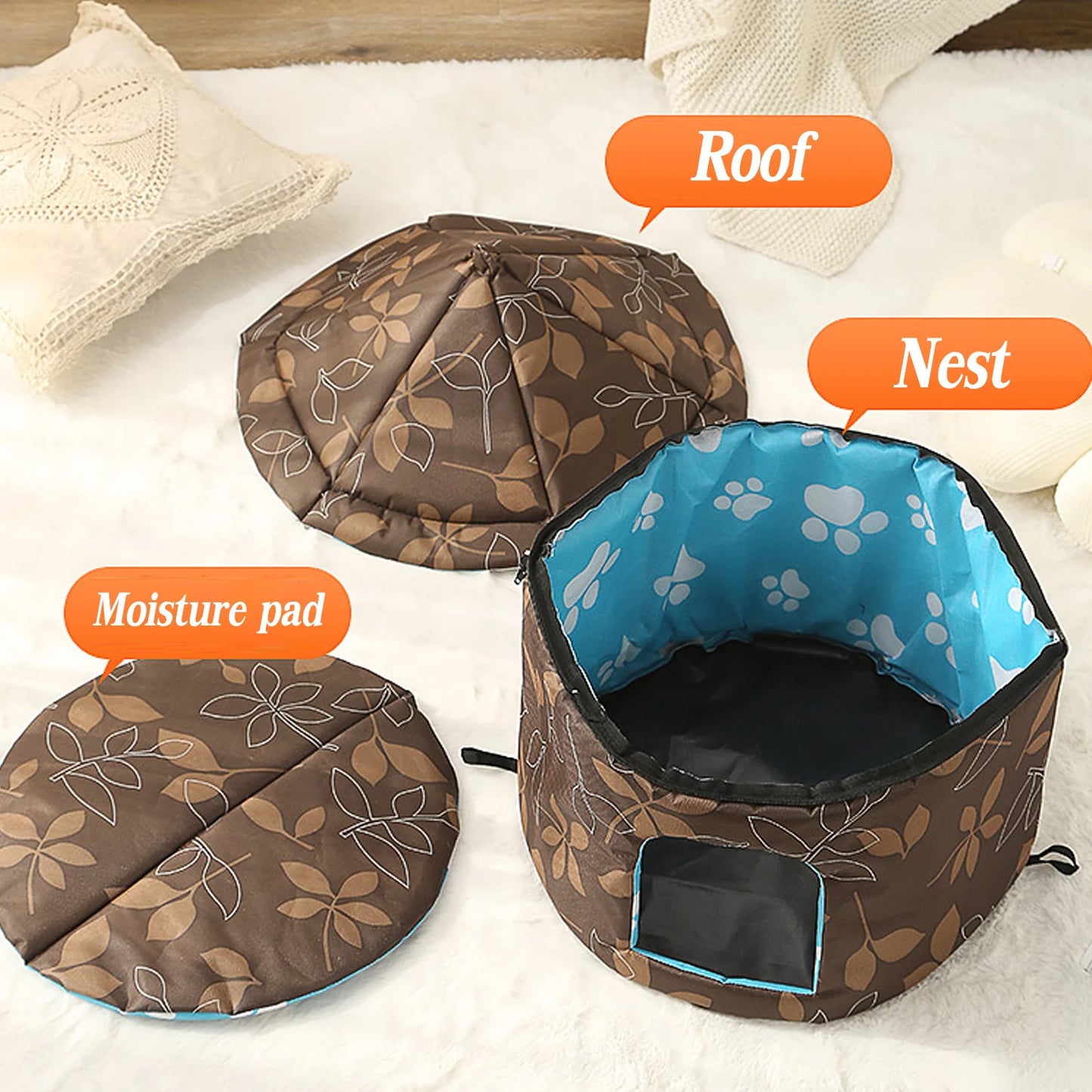 Outdoor Dog House Foldable Soft Winter Camouflage Waterproof Rainproof