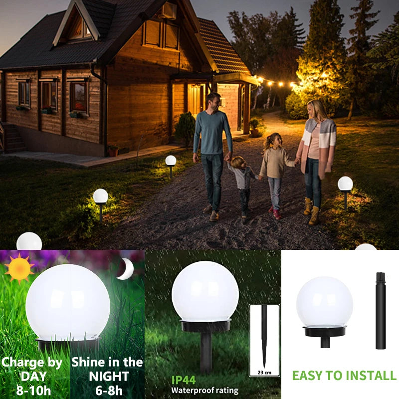 2/4/8pcs Led Solar Garden Light Solar Lamp Outdoor Waterproof Lawn Light