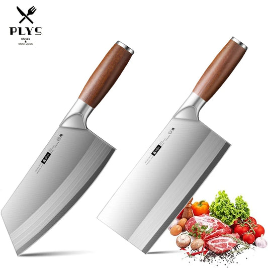 Meat Cleaver Knife 9CR18 Stainless Steel Ultra Sharp Meat Slicing Knife Household Kitchen Chopping and Mincing Kitchen Knife