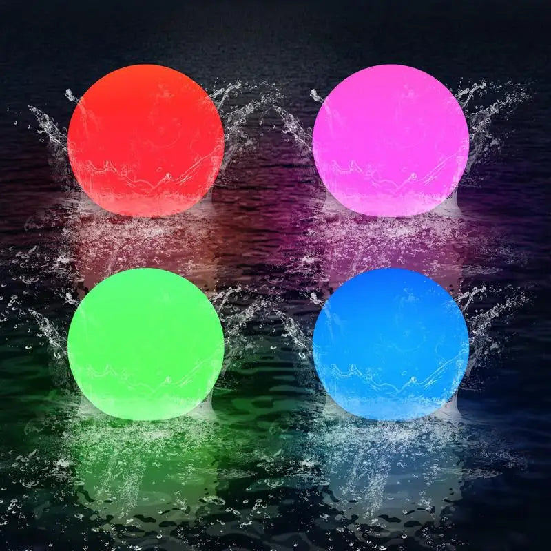 2 PCs Floating Pool Ball Light Garden Swimming Pool Lights 16 Color Waterproof Lawn Decorative