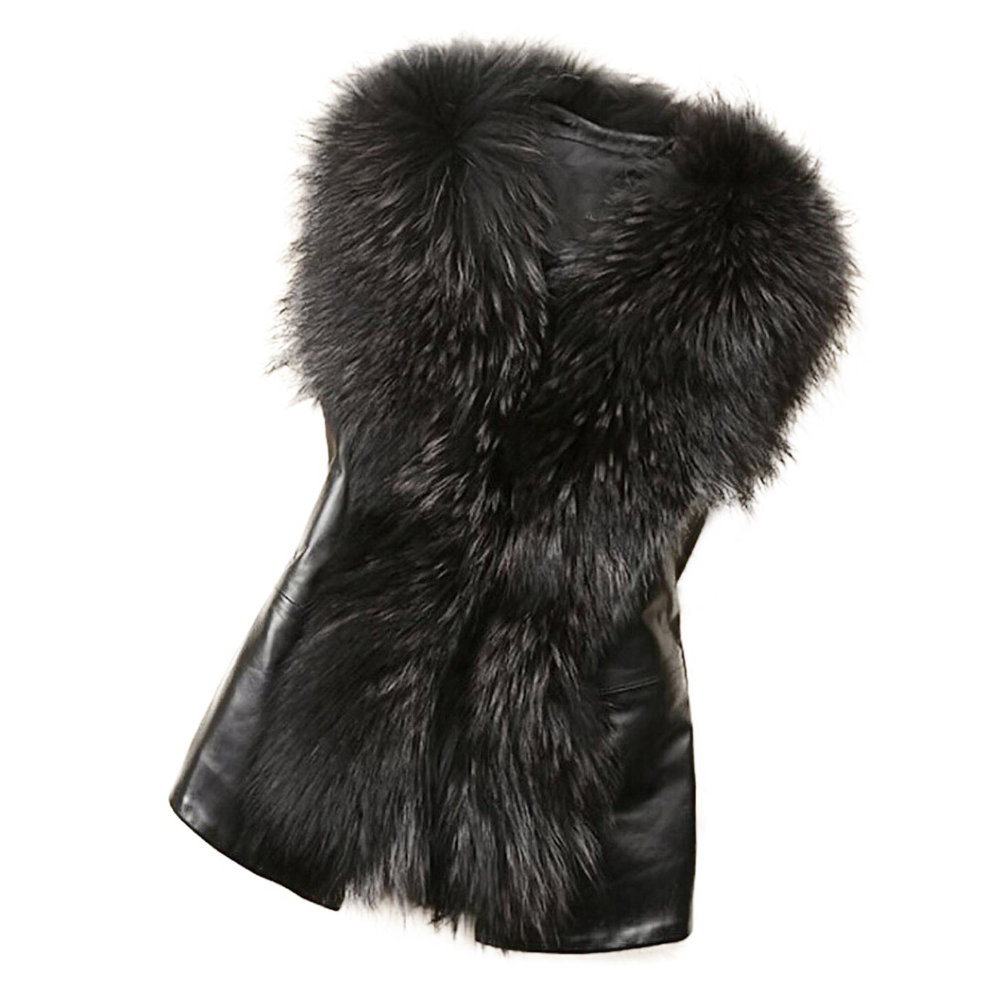 Women's Fur Coat Vest Autumn Winter Warm Jacket Coat Gilet Ladies Sleeveless Waistcoat Outwear