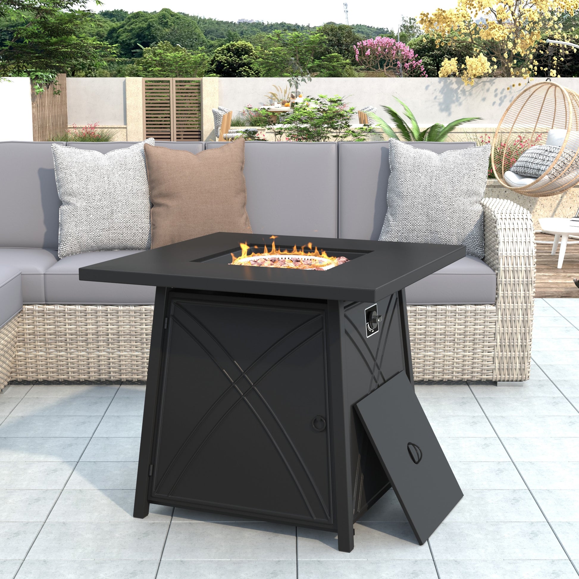 Outdoor Propane Gas Fire Pit Table - justforyoushopping23