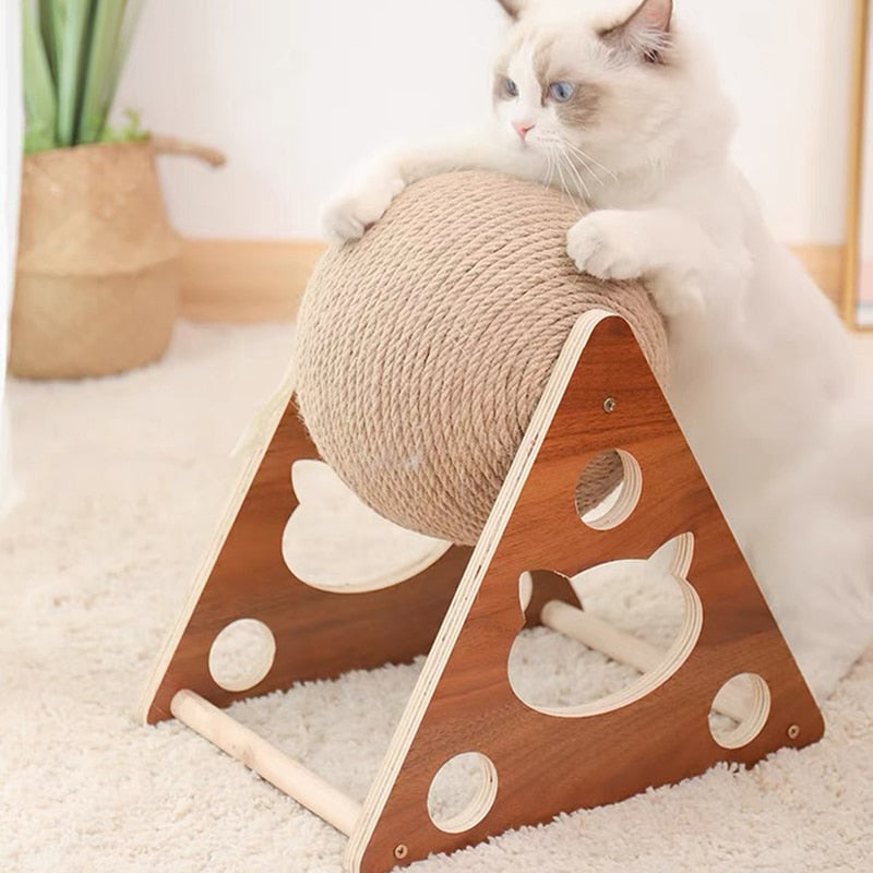 Cat Toy Interactive Cat Scratcher Board Kitten Sisal Rope Ball - justforyoushopping23