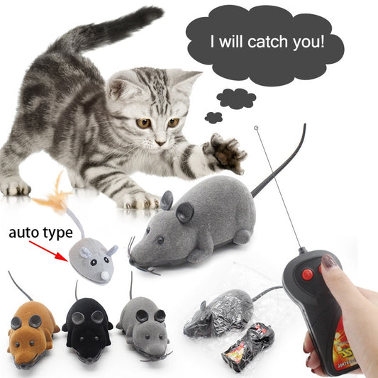 Funny Cat Toy Mouse Wireless Remote Control Simulation Mouse - justforyoushopping23