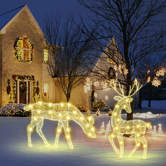 3pcs 2D Deer Christmas Decor LED Light - justforyoushopping23